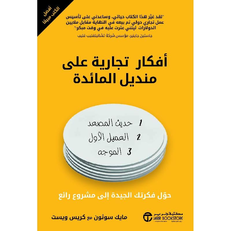 ‎أفكار تجارية على منديل المائدة حول فكرتك الجيدة الى مشروع رائع‎